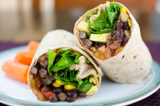 black bean wrap