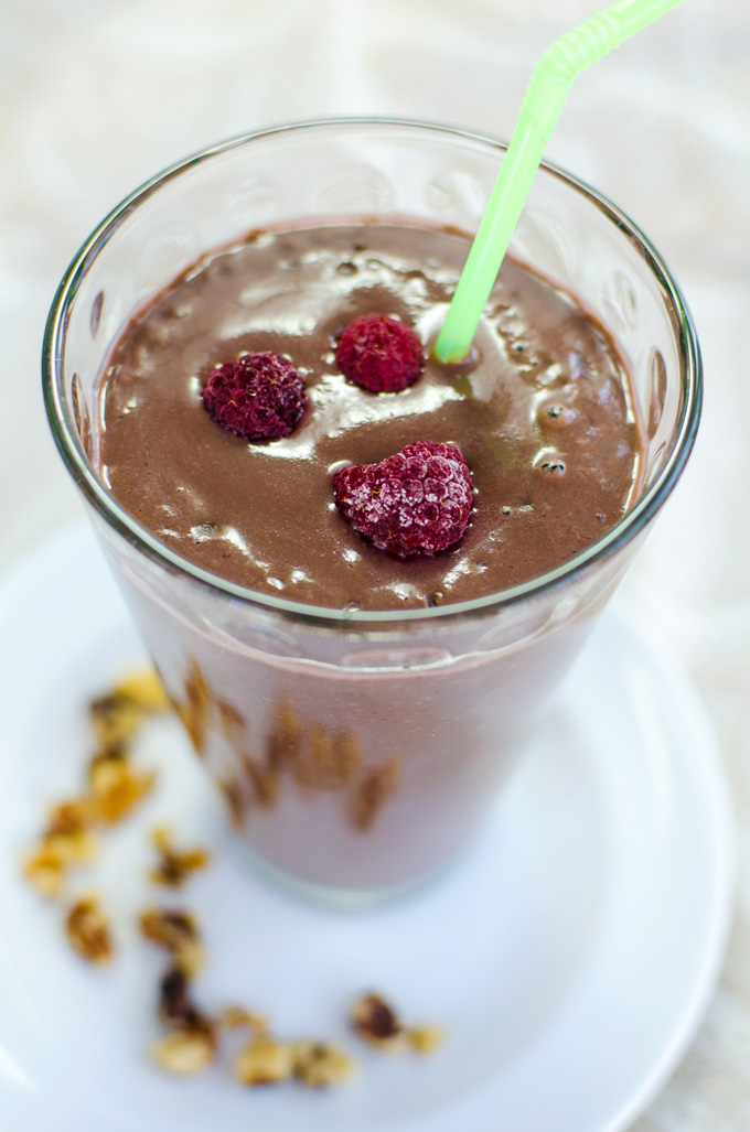 chocolate raspberry smoothie