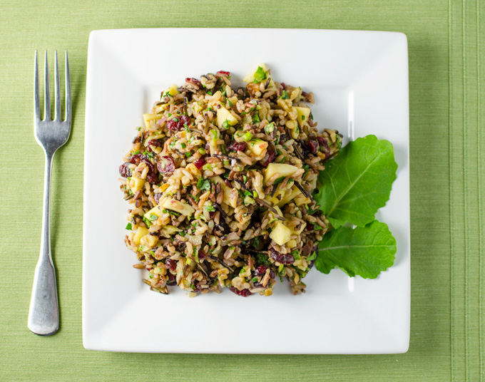 cranberry walnut wild rice salad 2