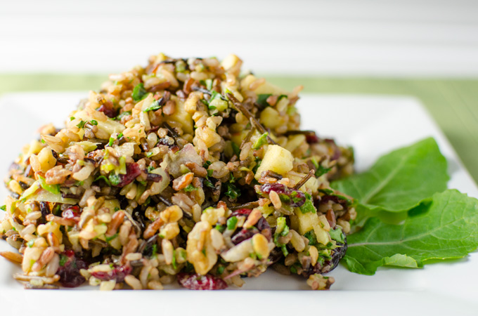 cranberry walnut wild rice salad