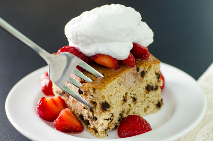 slice of cake with a fork