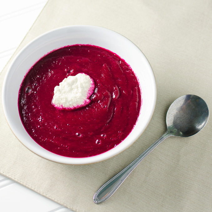 Blender Borscht - a.k.a. cold beet soup | VeggiePrimer.com