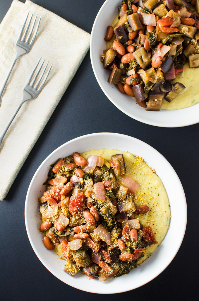 Ratatouille with Creamy Polenta | VeggiePrimer.com