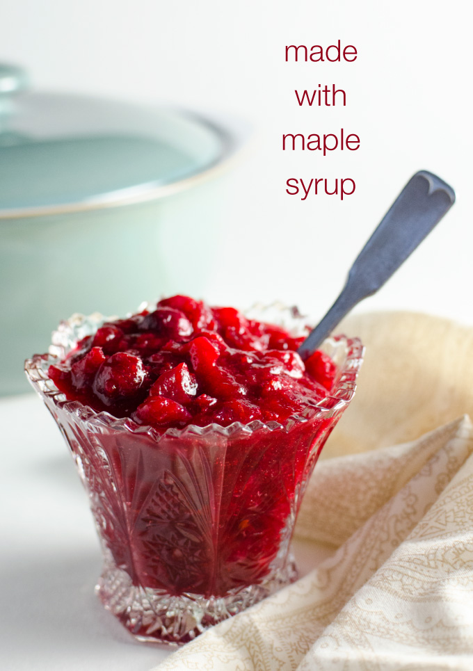 Easy Orange Cinnamon Cranberry Sauce side view