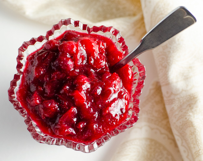 Easy Orange Cinnamon Cranberry Sauce top view