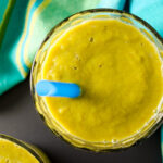 Spicy-Sweet Green Pea Smoothie - this gluten-free vegan recipe is both healthy and delicious - enjoy it as a snack or as a side dish | VeggiePrimer.com