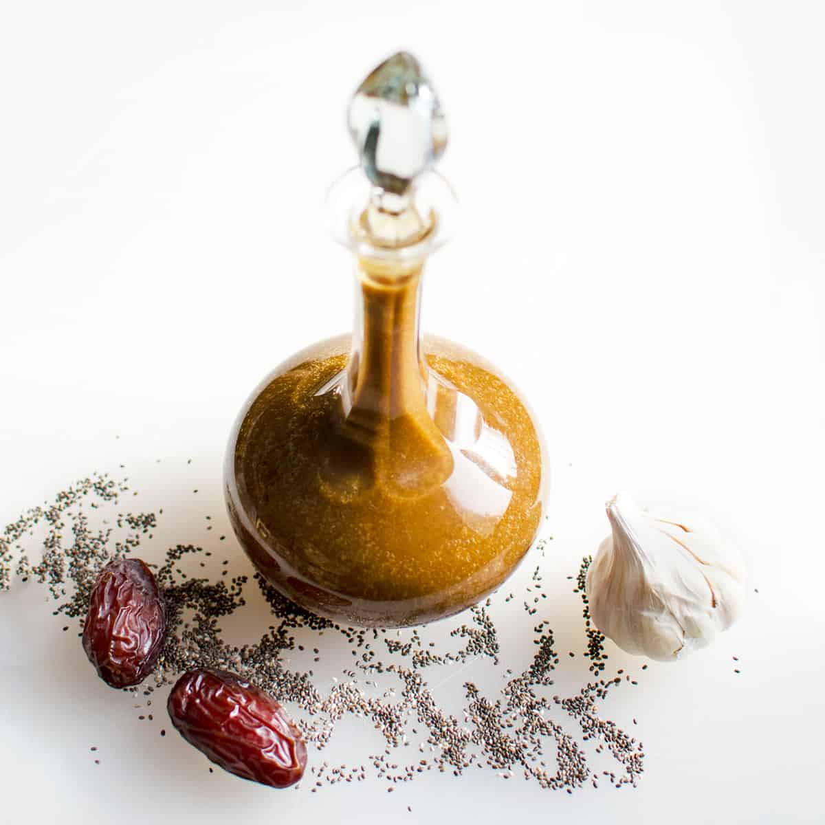 bottle of homemade teriyaki sauce