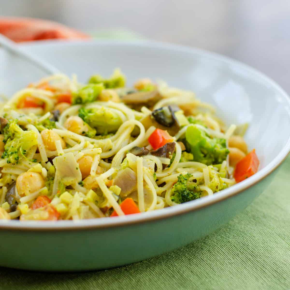 closeup of a serving of simple coconut curry